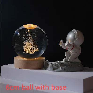 3D Crystal Solar System Night Light