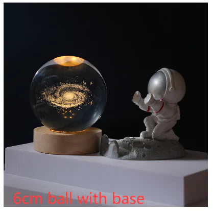 3D Crystal Solar System Night Light