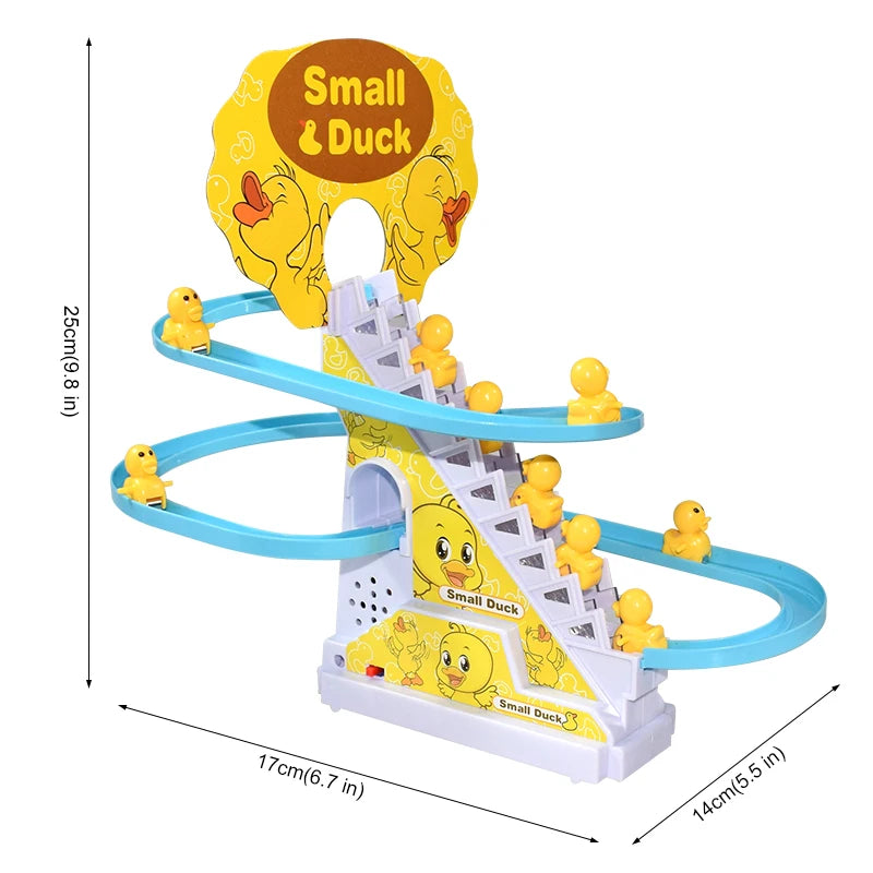 Climbing Stairs Rail Racing Electric Duck Toys set