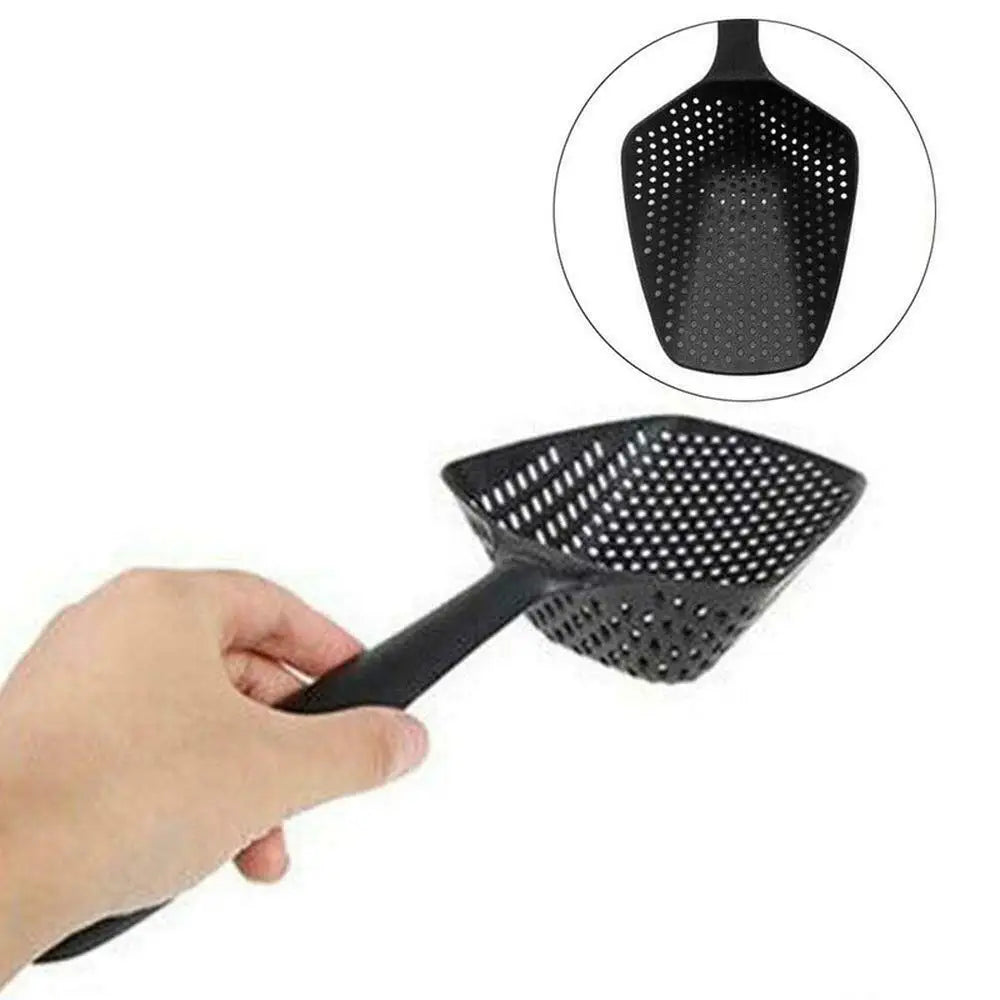 Food Drain Shovel Nylon Slotted Skimmer with Handle