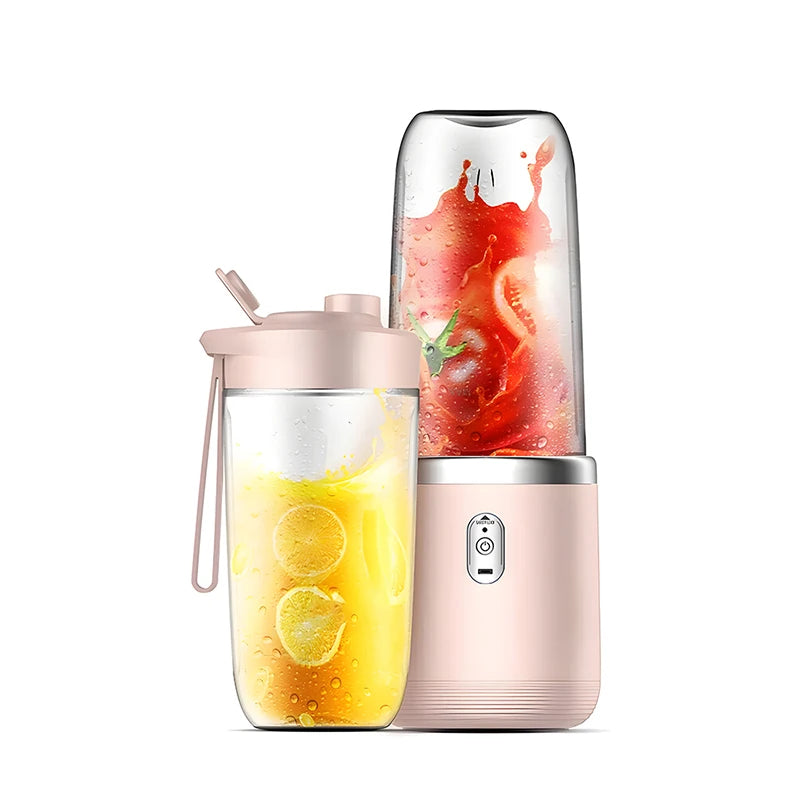 Portable Double Cup USB Fruit Mixers Juicer