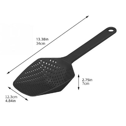 Food Drain Shovel Nylon Slotted Skimmer with Handle