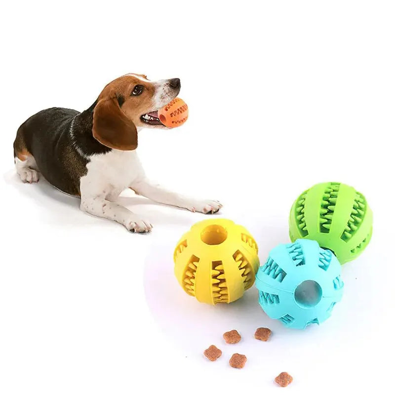 Dog Food Treat Feeder Chew Tooth Cleaning Ball