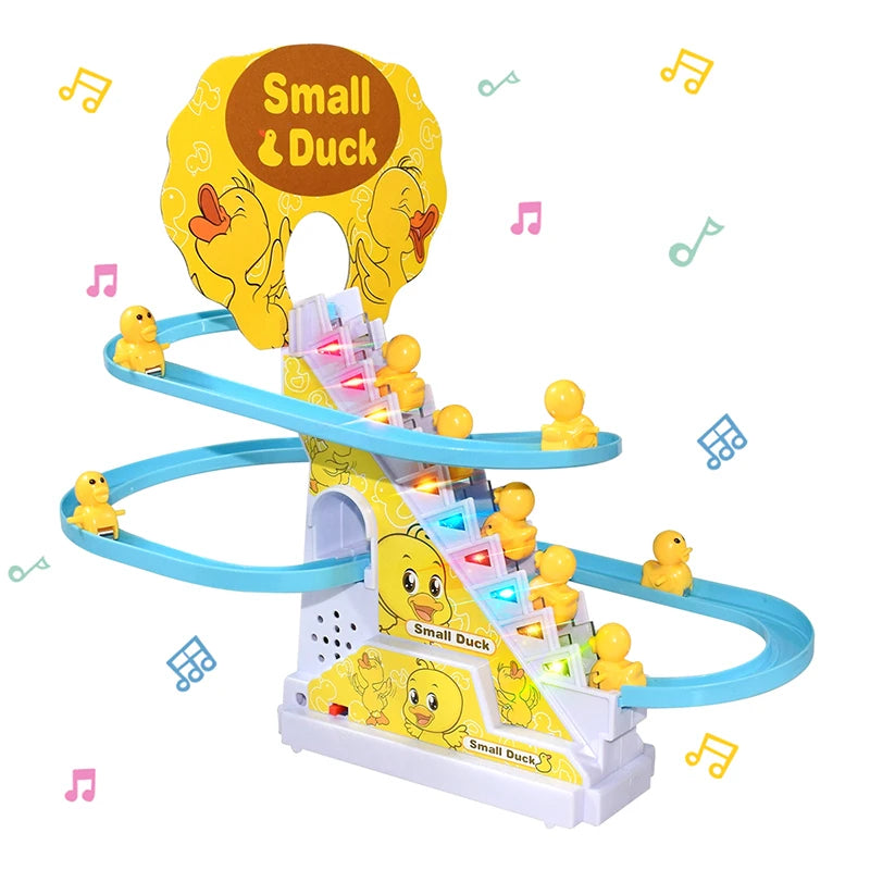 Climbing Stairs Rail Racing Electric Duck Toys set