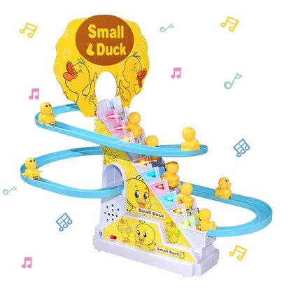 Climbing Stairs Rail Racing Electric Duck Toys set