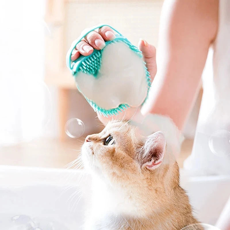 Pet Bathing Soft Silicone Massager Brush