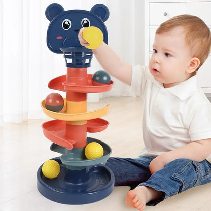 2-7 Layers Pile Tower rack Rolling Ball Toy