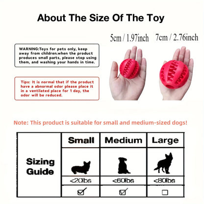 Dog Food Treat Feeder Chew Tooth Cleaning Ball